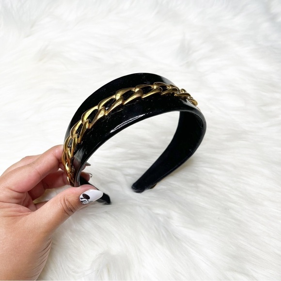 Cara New York Black Gold Chain Headband - Picture 2 of 6